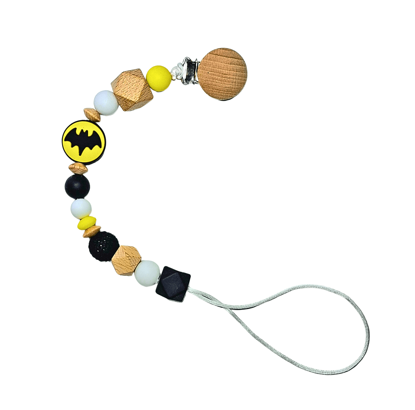 Batman Logo Dummy & Teether Clip