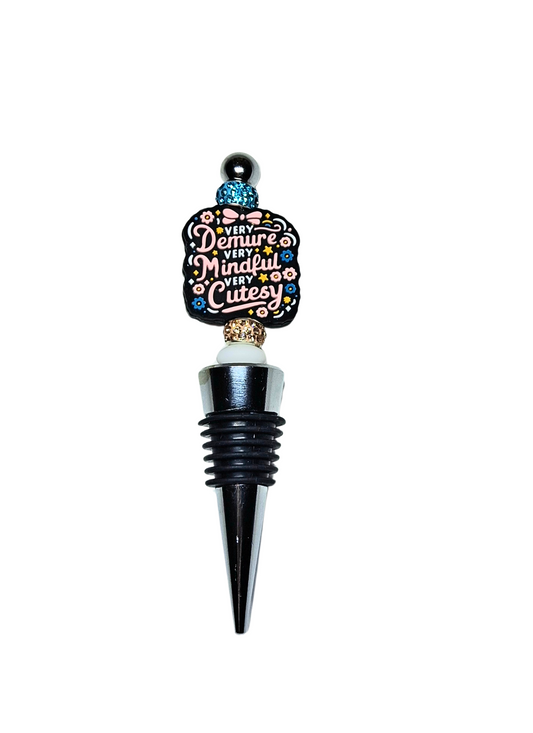 'Very Demure Very Mindful Very Cutesy' Wine Stopper