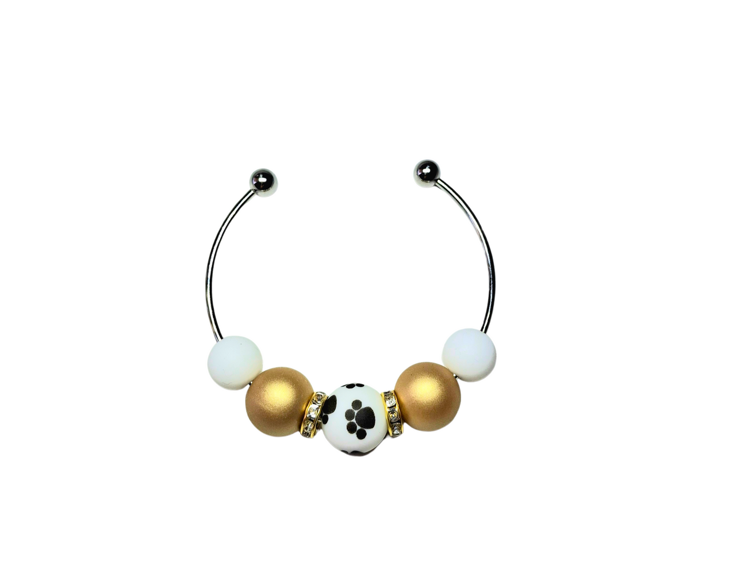 Paw Print Stainless Steel Bracelet - Gold