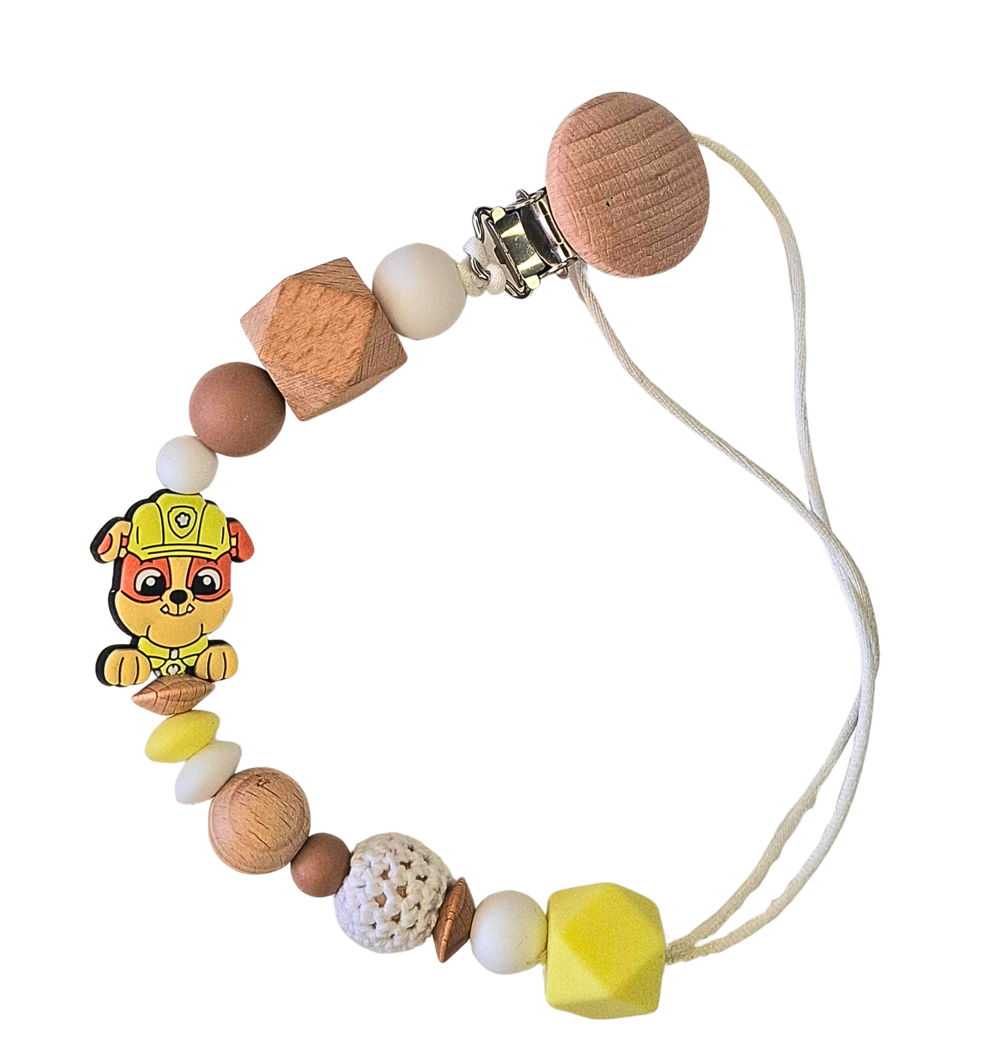 Paw Patrol - Rubble Dummy & Teether Clip
